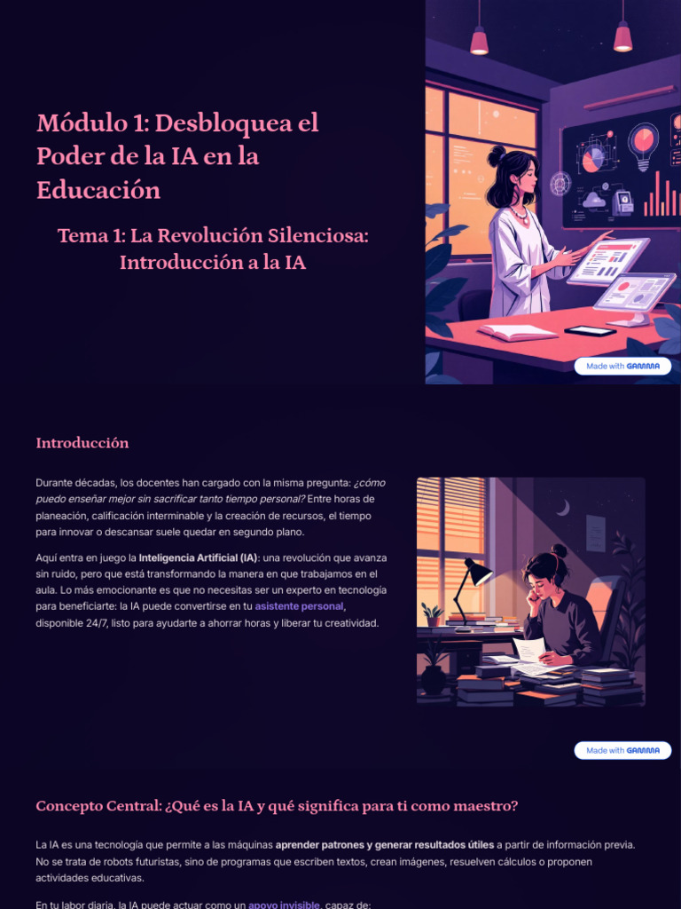 Modulo 1 Desbloquea El Poder de La IA en La Educacion | PDF ...