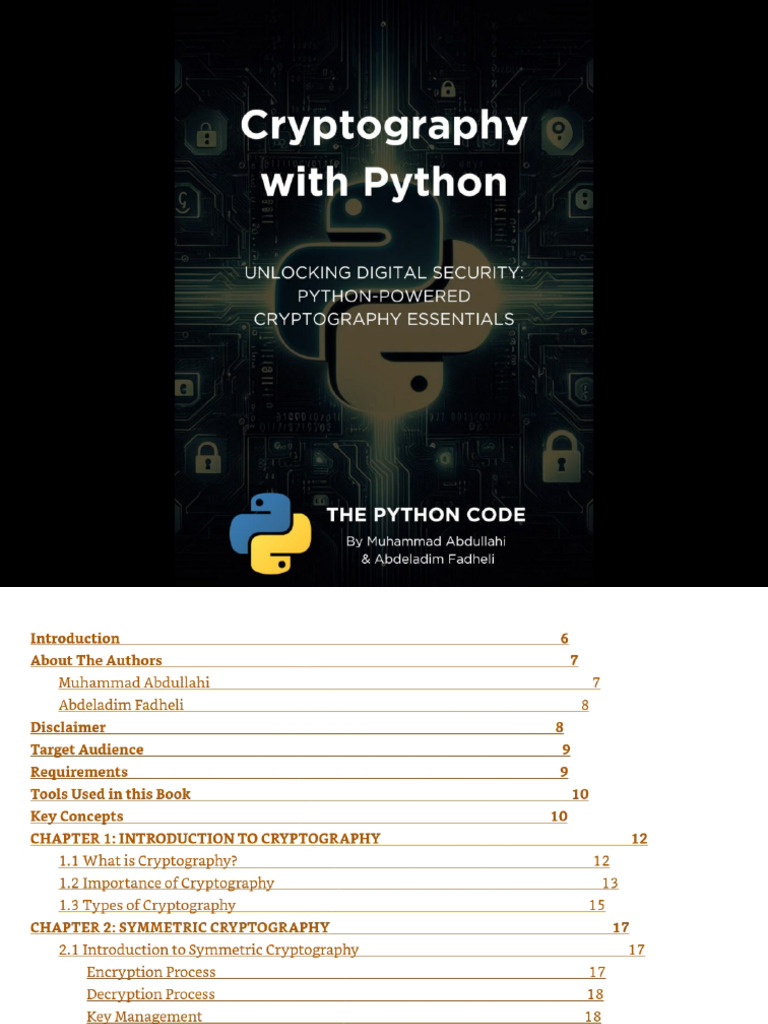 Cryptography With Python Muhammad Abdullahi, Abdeladim Fadheli Z | PDF