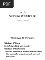 Unit 2-Overview of Window XP: - Twesha Chharia