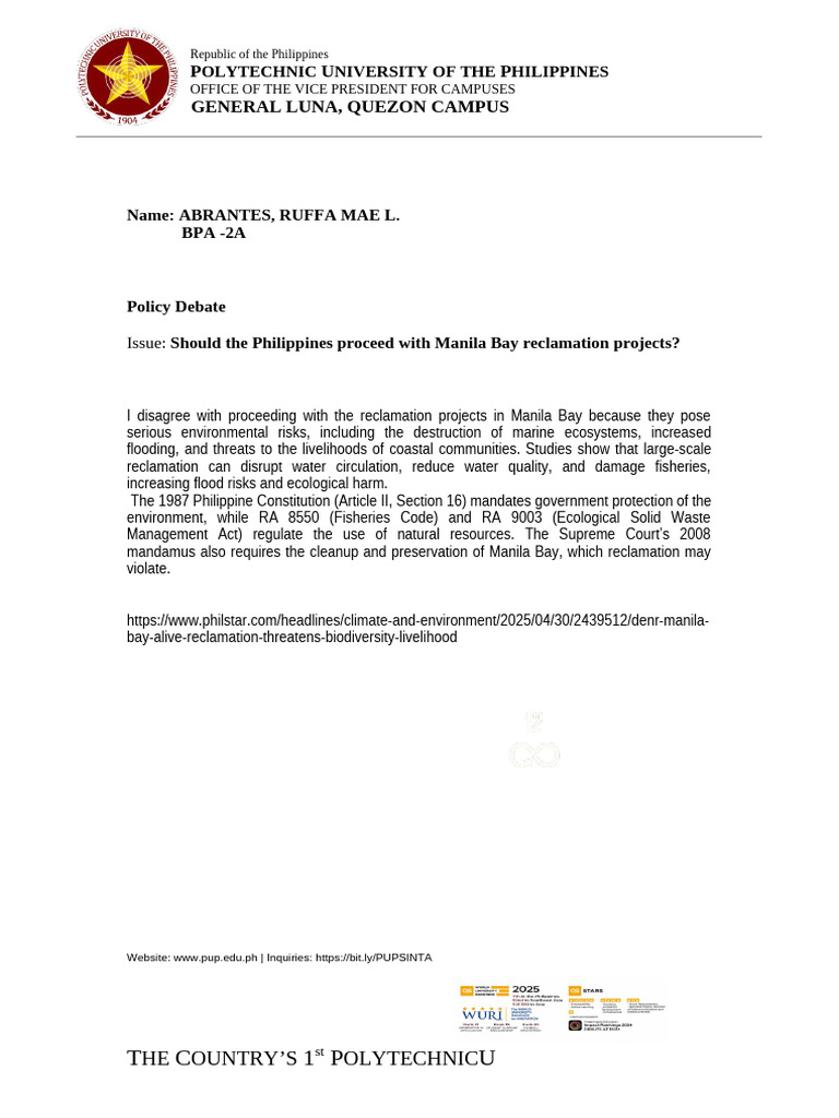 Policy Debate (3) | PDF