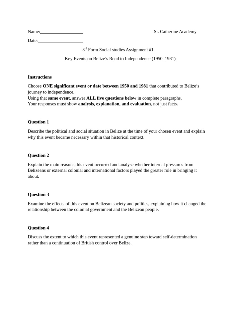 3rd Form Assignment | PDF