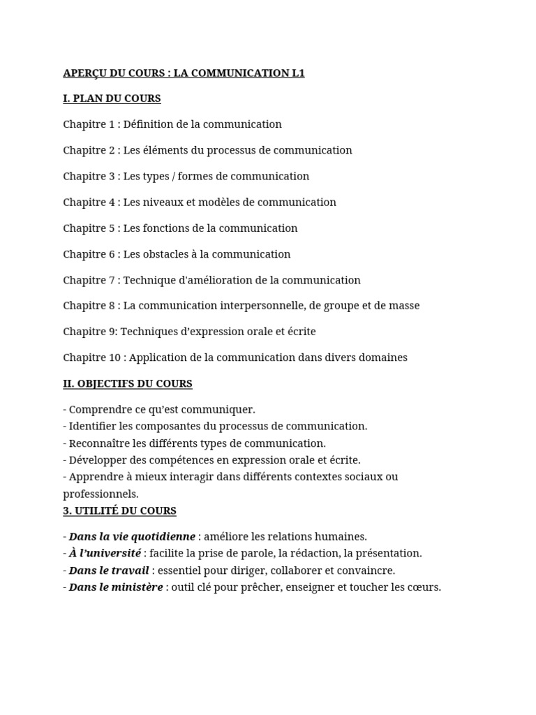 La Communication - P.L | PDF | Communication humaine | la communication