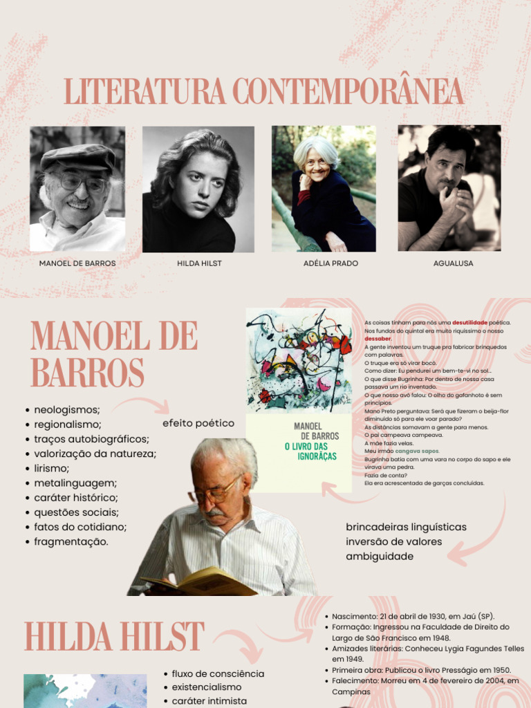 Manoel de Barros, Agualusa, Hilda Hilst e Adélia Prado - 20260210 ...
