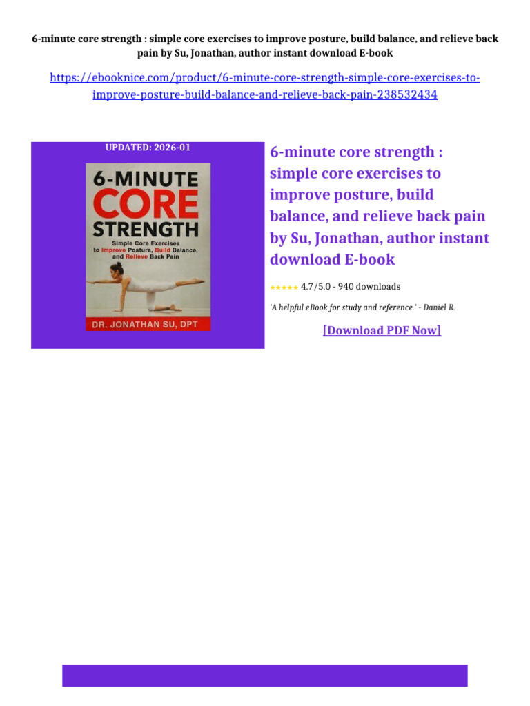 6-minute core strength : simple core exercises to improve posture ...