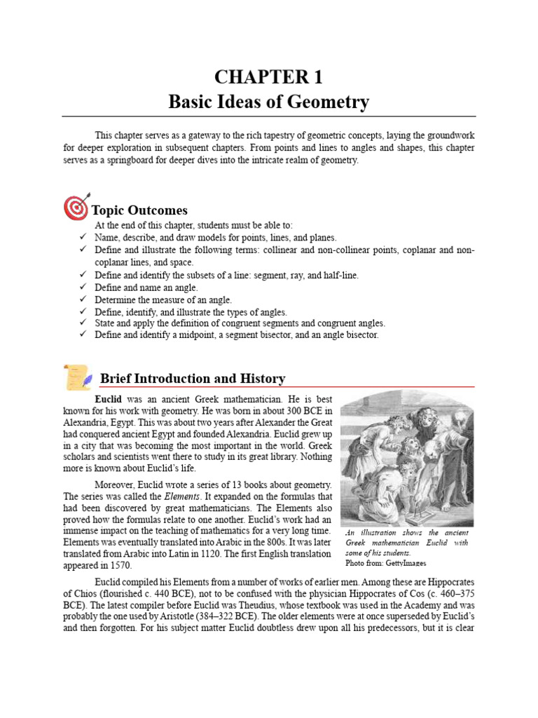 Chapter 1 | PDF | Line (Geometry) | Angle