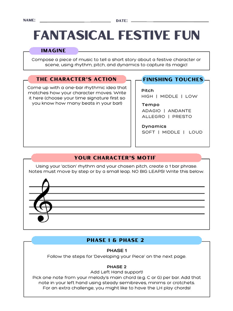 Fantastical Festive Fun | PDF | Tempo | Clef