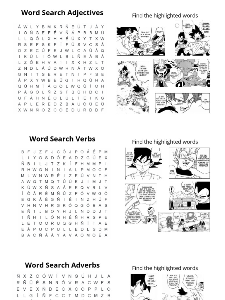 Word Search Adjectives (1) | PDF