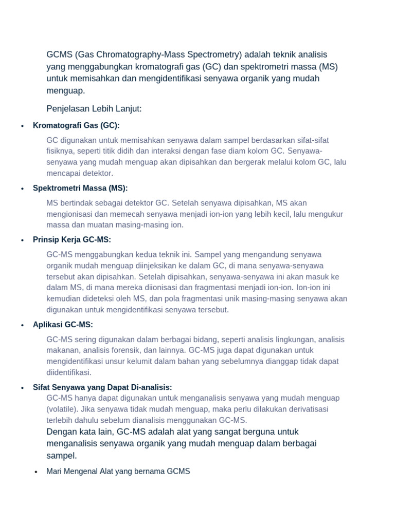 GCMS 1 | PDF