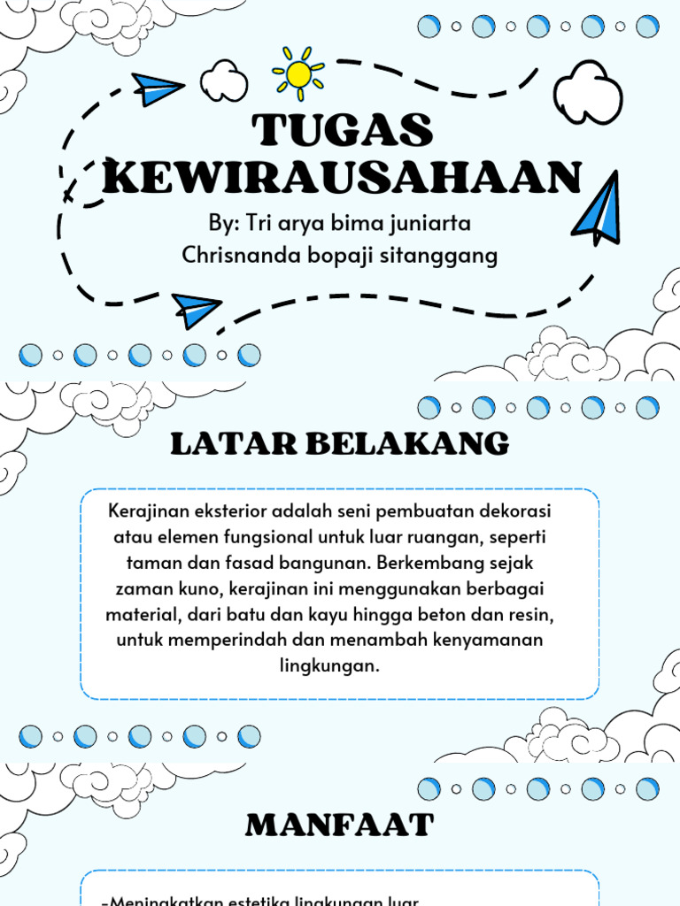 Biru Dan Putih Minimalis Ilustrasi Lucu Tugas Presntasi - 20250224 ...