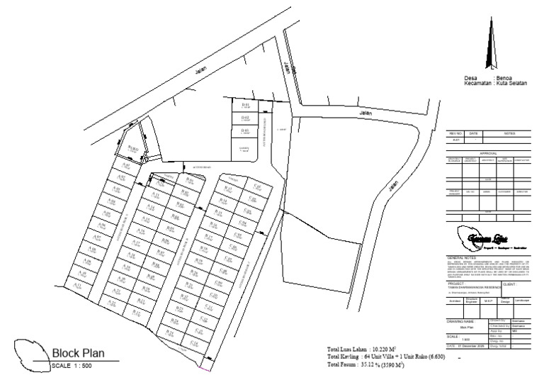 Block Plan Taman Dharmawangsa Residence-Model | PDF