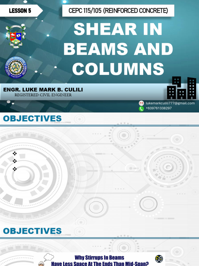 Shear in Beams and Columns | PDF | Beam (Structure) | Shear Stress