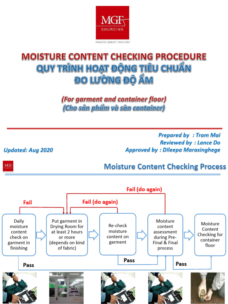 Moisture Content Checking Procedure - Update Aug 2020 | PDF