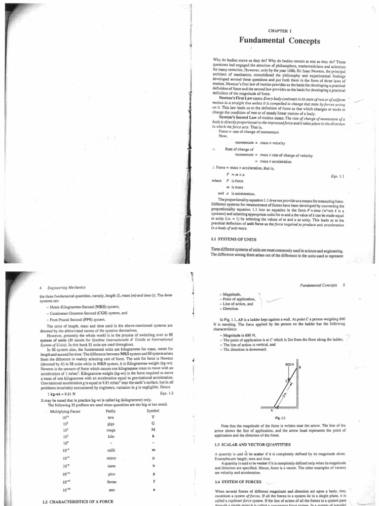 Eng. Mechanics STATICS Bhavikatti | PDF