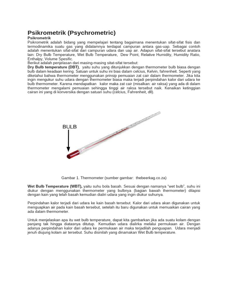 Modul 13 TMD Psikrometrik Dan Dagram Atau Chart | PDF