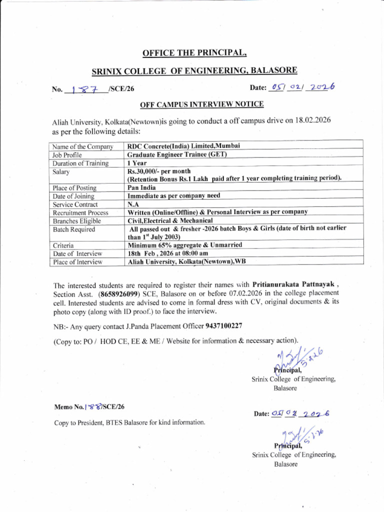Campus Notice - 20260205 - 0001 | PDF