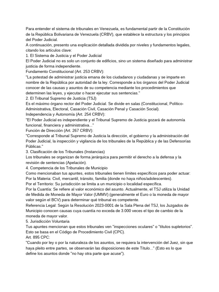 Para Entender El Sistema de Tribunales en Venezuela, Es Fundamental ...