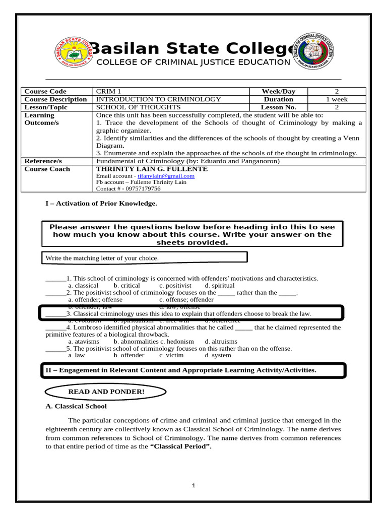 Unit 2 Final | PDF | Crimes | Crime & Violence