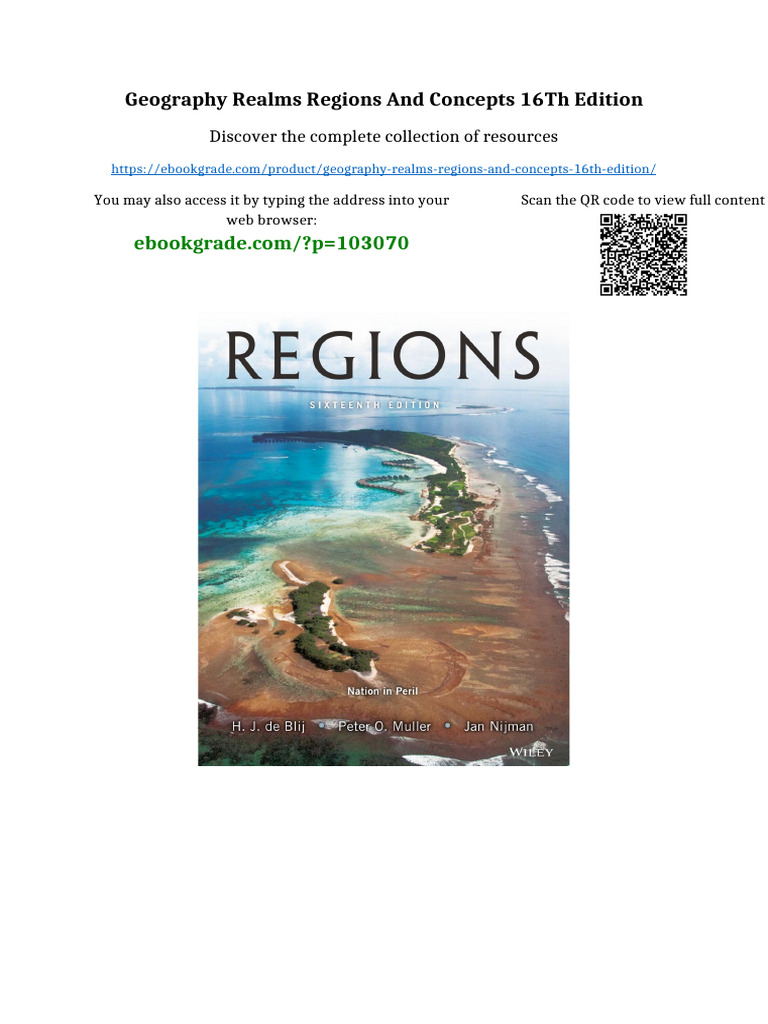 Geography Realms Regions and Concepts 16th Edition Kindle & PDF Formats ...
