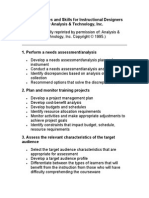 Competencies and Skills For Instructional Designers