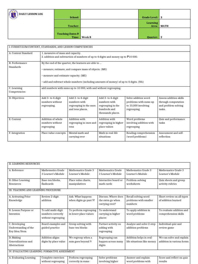 DLP Competency#8 | PDF | Learning | Mathematics