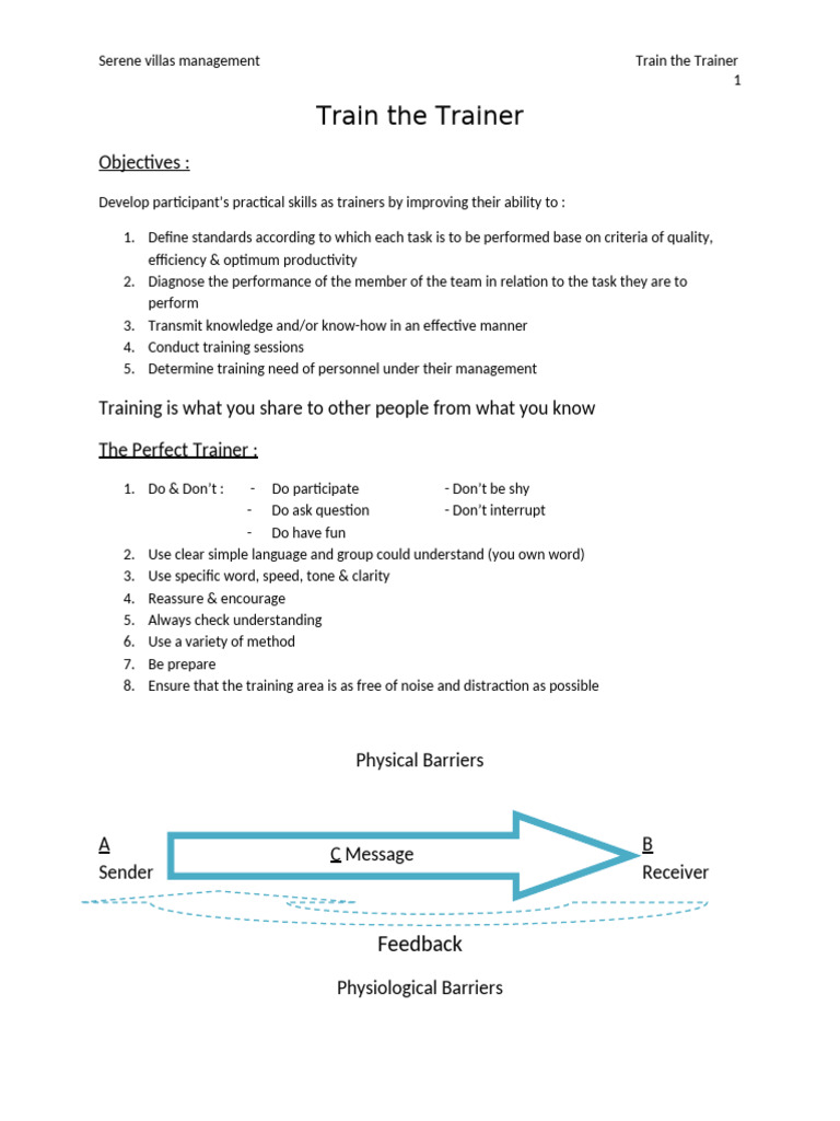 Train The Trainer | PDF | Human Communication | Cognition