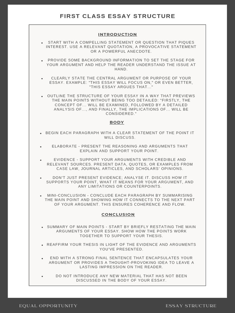 Essay Structure | PDF | Essays | Argument