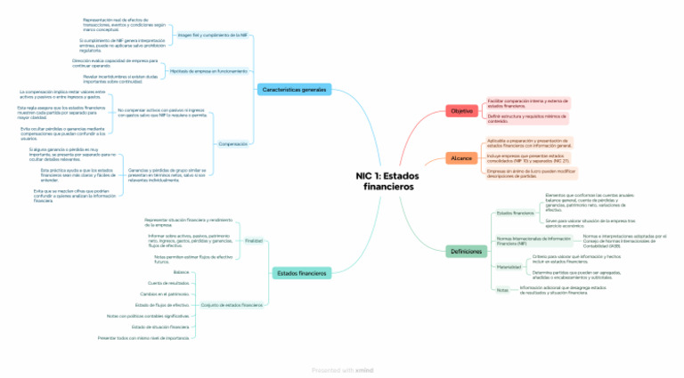 NIC 1 Presentación de Los Estados Financieros - Xmind | PDF