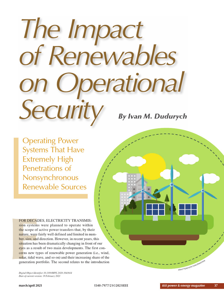 The Impact of Renewables on Operational Security Operating Power ...