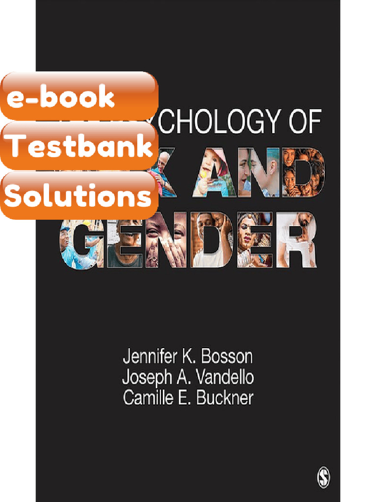 Testbank the Psychology of Sex and Gender 1st Edition Jennifer K Bosson ...