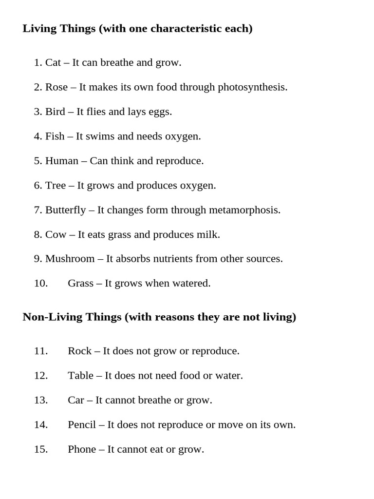 Living Things | PDF