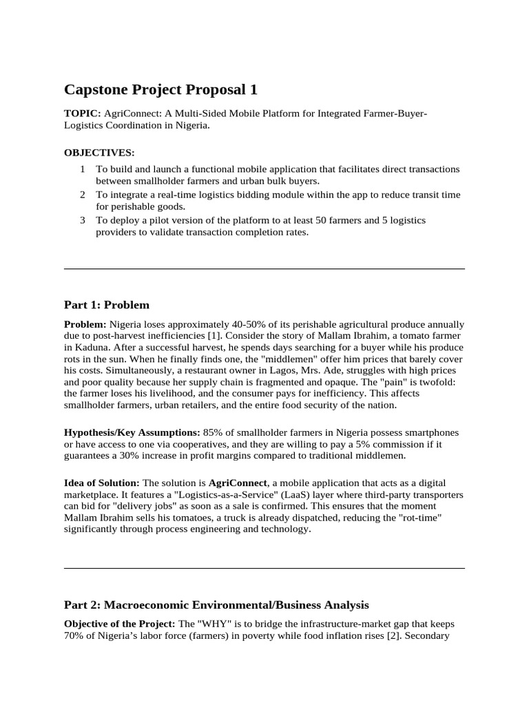Capstone Project Proposal 1 | PDF | Logistics | Supply Chain