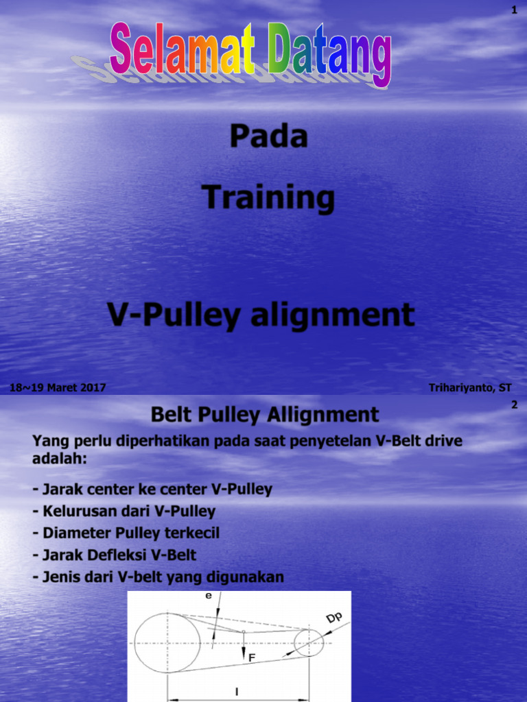 V-BELT Alignment Training | PDF