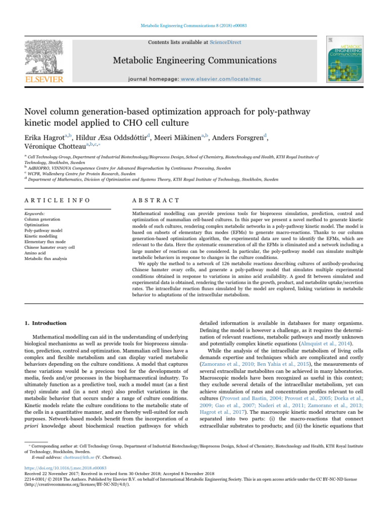 Novel Column Generation Based Optimization Approach f 2019 Metabolic ...
