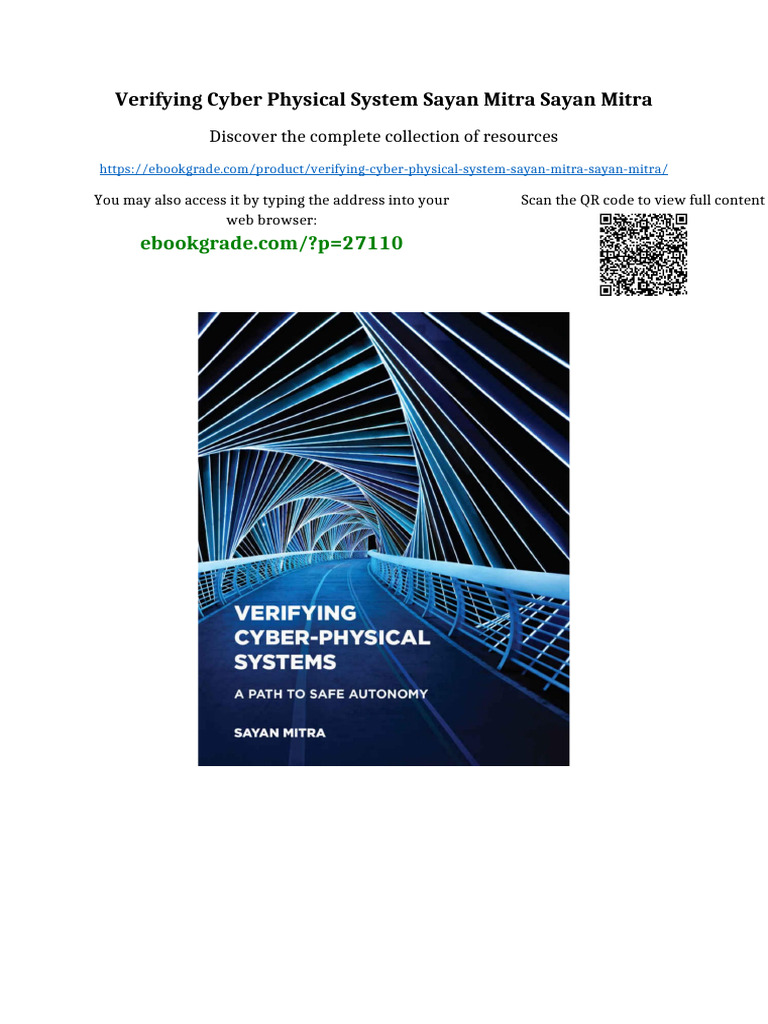 Verifying Cyber Physical System Sayan Mitra Sayan Mitra pdf version ...