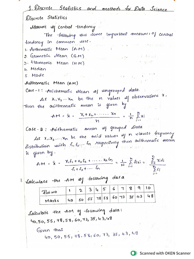 Maths Notes - 1 & 2 | PDF