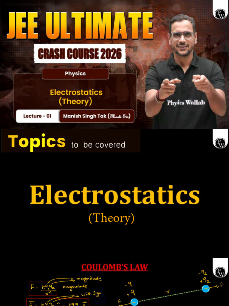 Electrostatics 01 - Class Notes | PDF