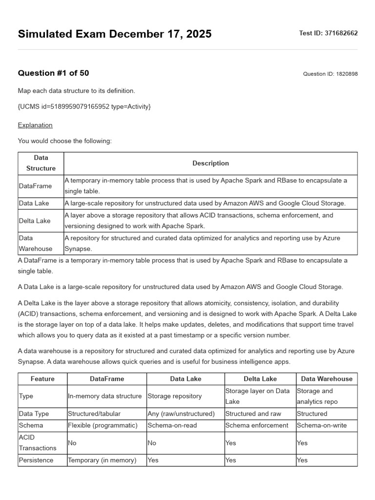 DP-900 Exam Simulation | PDF | Databases | Microsoft Azure