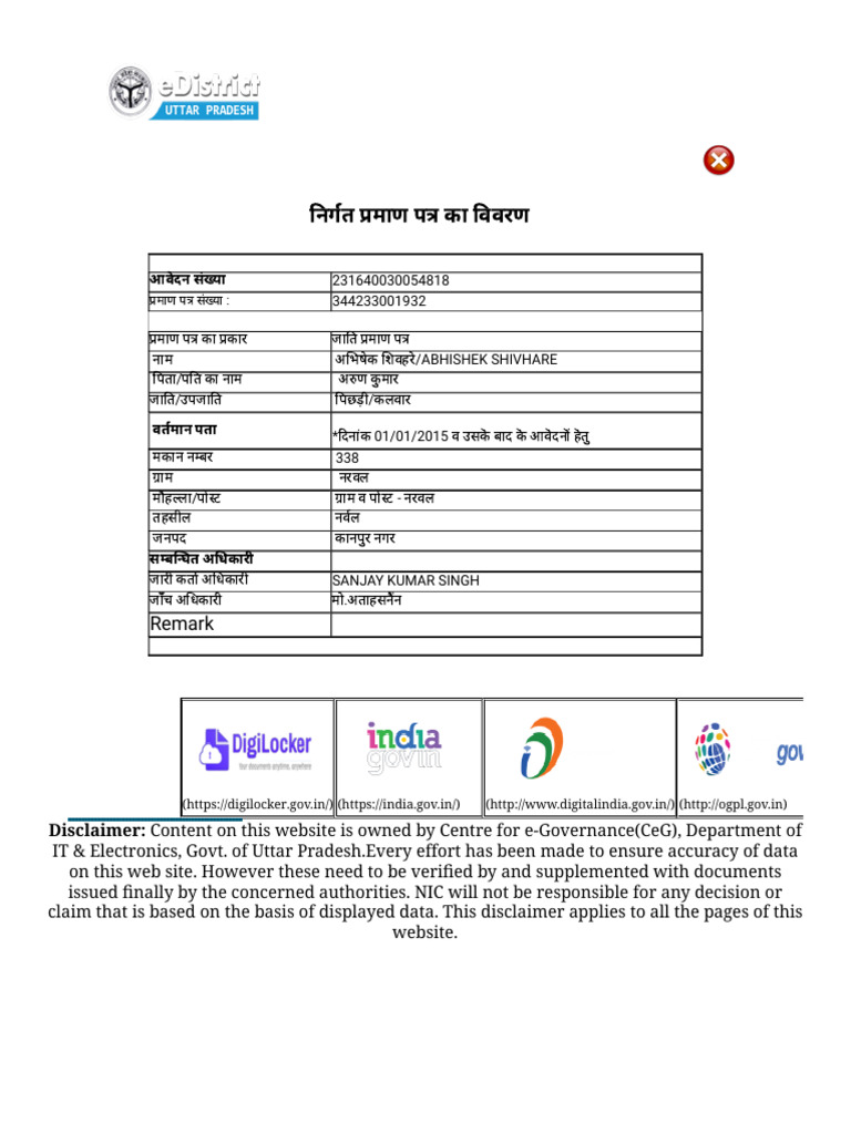 Remark: Disclaimer | PDF