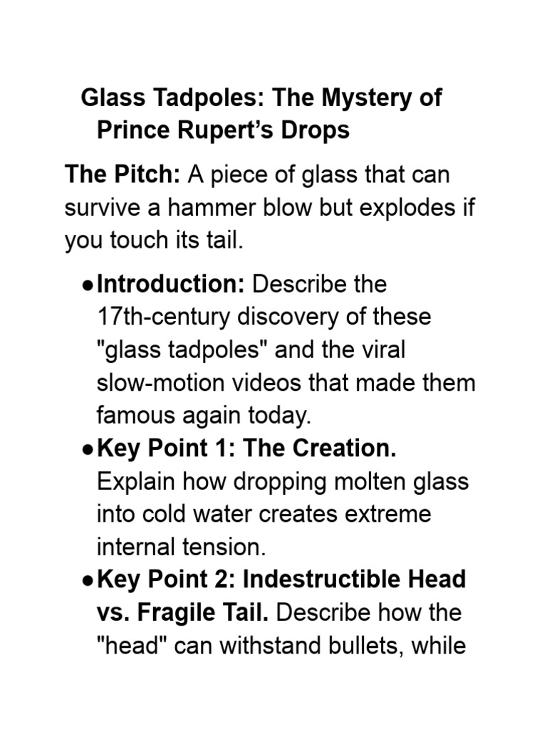 The Mystery of Prince Rupert's Drops | PDF