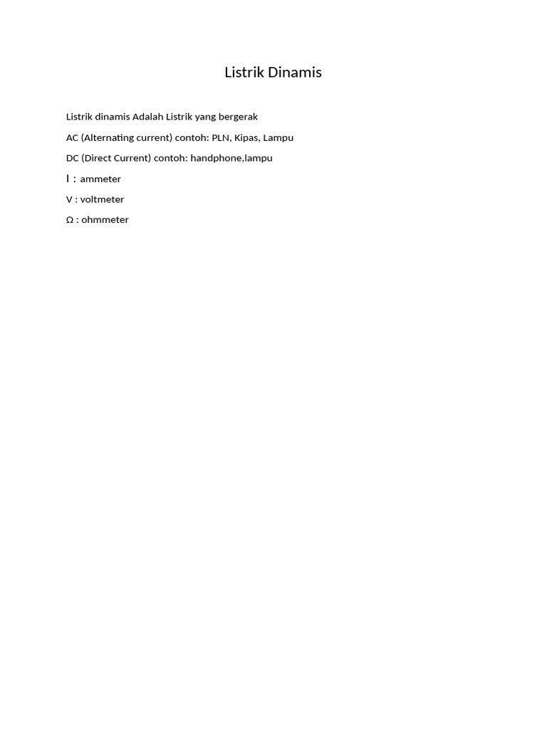 Listrik Dinamis | PDF