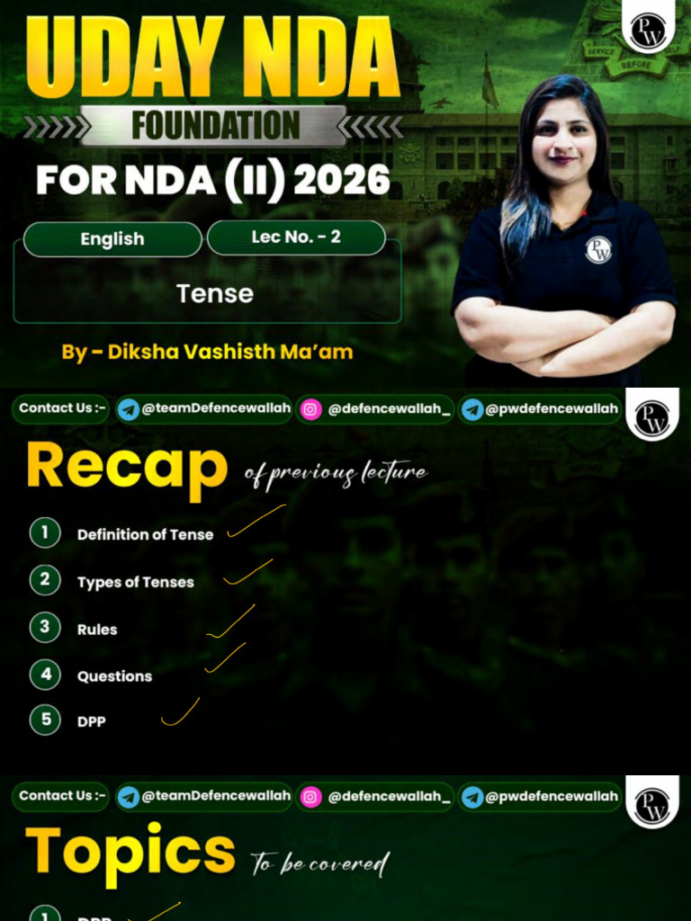Tense 02 Class Notes | PDF