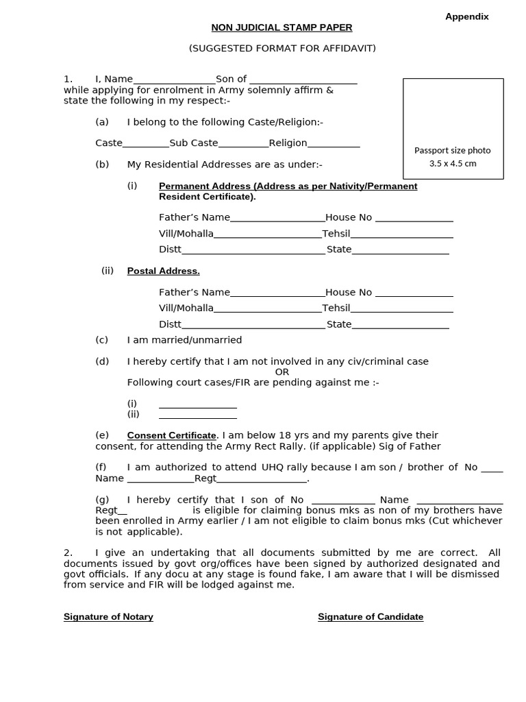 Sample Affidavit | PDF