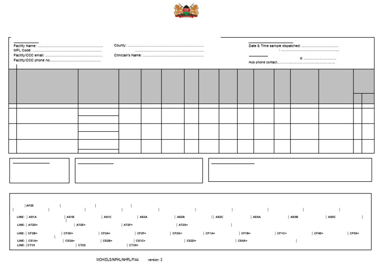 HIV Viral Load Revised Request Form Final Version 2023 | PDF | Animal ...