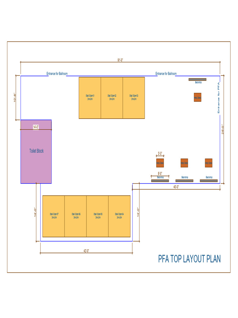 Pfa Top Layout Plan. | PDF