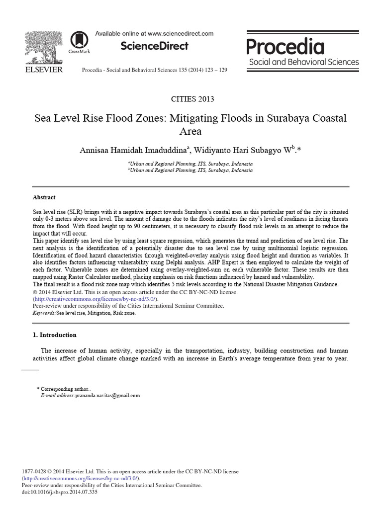 Sea Level Rise Flood Zones Mitigating Floods in Su | PDF | Flood | Sea ...