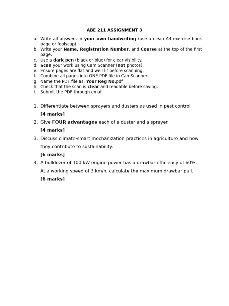 Abe 211 Assignment 3 | PDF