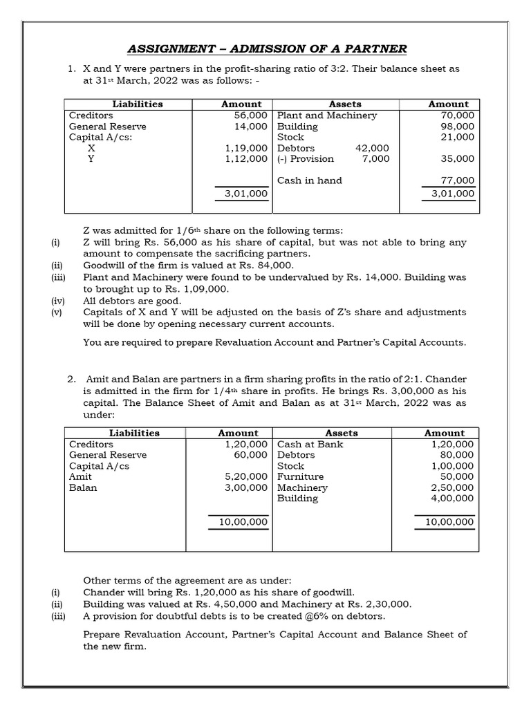 Admission - TS Sample Paper | PDF | Balance Sheet | Goodwill (Accounting)