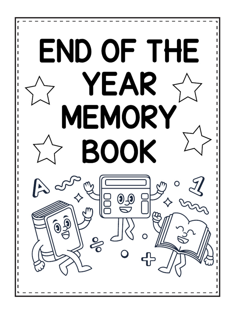 End of the Year Memory Book 2nd 3rd 4th 5th Grade Last Week of School ...