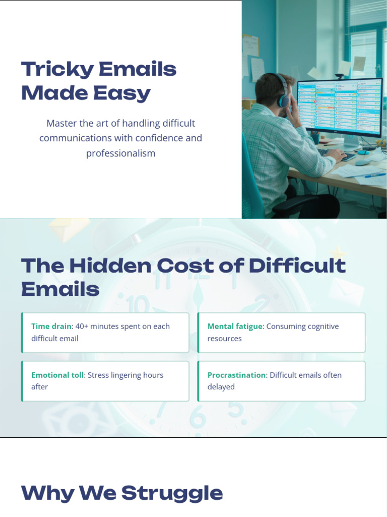 4 Tricky Emails Made Easy | PDF | Communication | Psychology