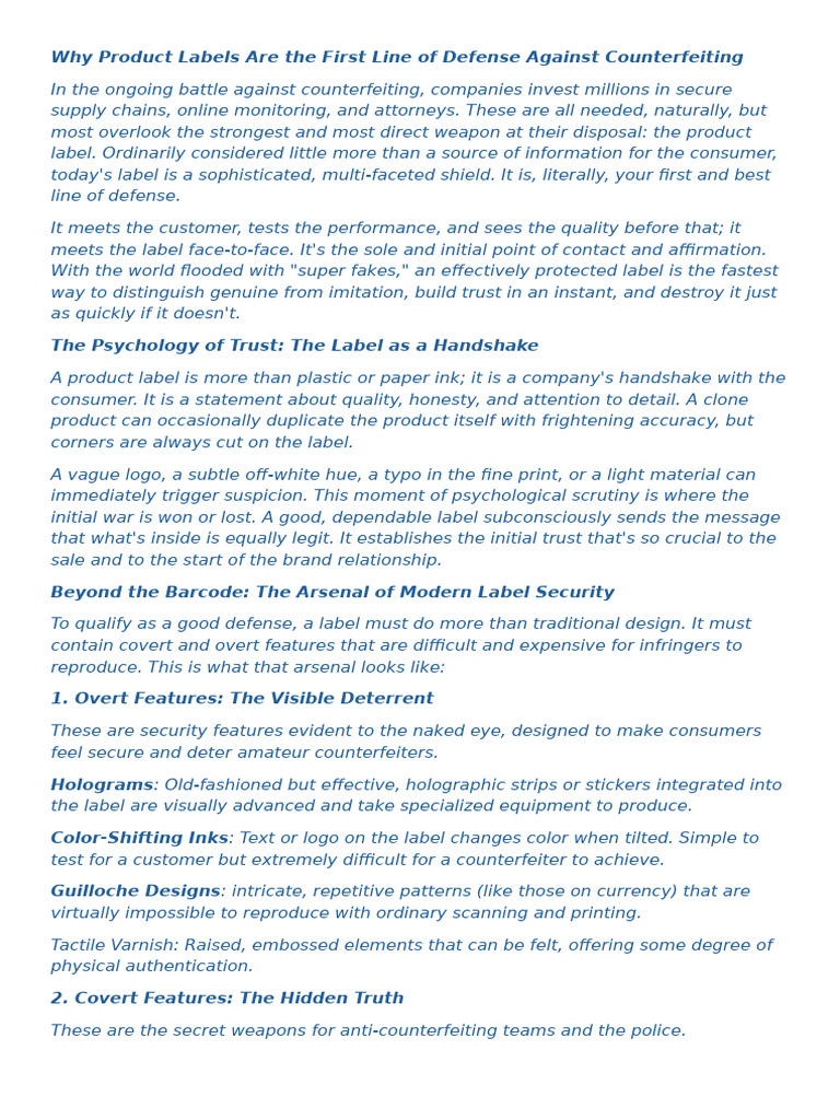 Why Product Labels Are the First Line of Defense Against Counterfeiting ...